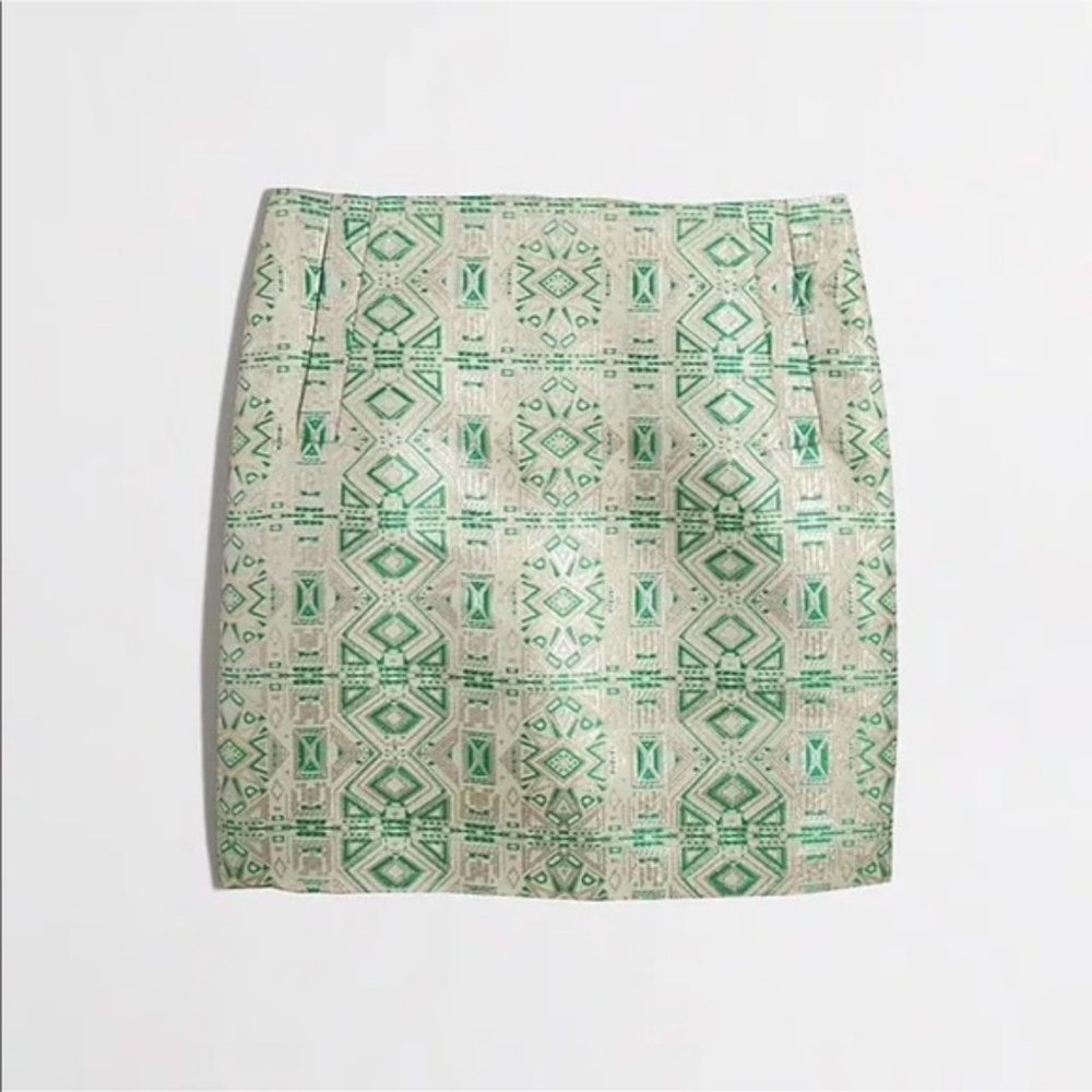 J.Crew Metallic Jacquard Skirt